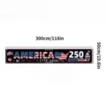 USA 250th anniversary banner 300x50cm for 2026 Independence Day party - Black Birthday Style for 250th Anniversary (SHF-004) / 30x120cm (With Holes and Rope)