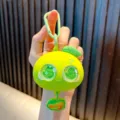 Χαριτωμένο πράσινο squishy μπρελόκ πορτοκάλι με μάτια που πετάγονται, παιχνίδι αντιστρές - Πράσινο