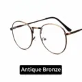 Montatura per occhiali tonda in metallo bronzo antico per un look vintage classico - Bronzo