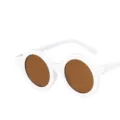 Gafas de sol redondas para niños con montura blanca y lentes marrones protección UV - Blanco Sólido