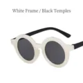 Gafas de sol redondas para niños con montura blanco gelatina y patillas negras - Blanco Gelatina