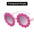 Simpatici occhiali da sole a margherita per bambini in colore viola trasparente - Viola Trasparente