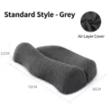 Almohada de espuma viscoelástica mariposa gris con contorno ergonómico y funda de aire - 52*35*11cm / Gris