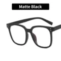 Modisches matt schwarzes TR90 Quadrat Brillen-Gestell mit Blaulichtfilter für Damen - Mattschwarz