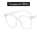 Modische quadratische Brille in Transparentweiß mit effektivem Blaulichtfilter-Schutz - Klarweiß