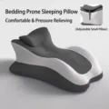 Almohada ergonómica de espuma viscoelástica para dormir boca abajo con cojín ajustable - 57*37*24cm / Gris oscuro