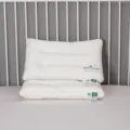 Almohada de hotel premium de algodón blanco de fibra larga con diseño acolchado. - Almohada Media / 48*74cm