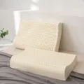 Natural latex cervical pillow for neck support with breathable pincore ventilation design - Medium 8/10cm