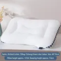 Ergonomic knitted cotton massage pillow in white for neck support and high rebound - 45*70cm / Dark Blue