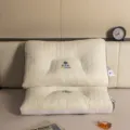 Almohada cervical ergonómica de látex con diseño cápsula estelar en acabado crema - 48*74cm / Star Cabin