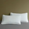 Pair of white quilted pillow protectors for sweatproof and anti-stain bedroom protection - 1 Piece/Pack (48x74cm) / White
