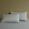 Pair of gray quilted pillowcase protectors with square textured pattern - 1 Piece/Pack (48x74cm) / Gray