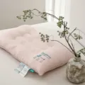 Ροζ Αντιβακτηριακό Μαξιλάρι Αυχένα Tencel, Μαλακό Μαξιλάρι Ύπνου για το Σπίτι - Χαμηλό Μαξιλάρι / 600.00 g / Ροζ