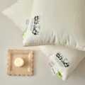 Cozy cream panda print parent-child pillow set for kids and adults with cute cartoon design - High Pillow / Panda Print White