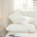 Premium white Japanese style cotton pillow with down alternative filling for neck support - Low Pillow / 48*74cm / White