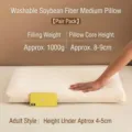 Washable soybean fiber pillow core for adults with soft texture, pack of two set - 48-74 Medium Pillow (Approx 1000gx2)