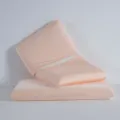 Peach pink cooling ice silk pillowcase with elastic opening for latex pillows, soft texture - 40*70*8cm/pc / Lotus Pink