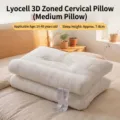 Εργονομικό μαξιλάρι αυχένα Lyocell tencel με τεχνολογία υποστήριξης 3D ζωνών - Μεσαίο Μαξιλάρι / 48*74cm