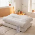 Λευκό 3D ανατομικό μαξιλάρι αυχένα Lyocell Tencel για ενήλικες - Ψηλό Μαξιλάρι / 48*74cm
