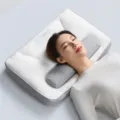 Almohada cervical ergonómica 2 en 1 de espuma con rodillo de soporte gris - 1 Unidad / Gris