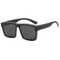 Matte grüne polarisierte Überzieh-Sonnenbrille für Damen und Herren zum Autofahren - Mattgrün