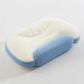 Almohada cervical ergonómica de espuma viscoelástica con doble soporte azul y blanca - Pieza Única / Azul