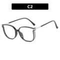 Elegante montatura per occhiali cat-eye nera con brillantini per donna - C2 - 猫眼框款式(C2) / Nero Lucido - Argento