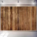 Rustikaler Holzfotografie Hintergrund retro braune Holzplanken Fotohintergrund für Partys - 95x75cm
