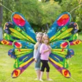 Large colorful butterfly photography backdrop for children party photo booth decoration - 180x145.9cm