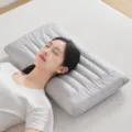 Cuscino in memory foam in cotone trapuntato grigio chiaro per un sonno senza pressione - 10cm (42x70cm) / Grigio