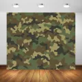 Woodland camouflage photography backdrop for boy's birthday party studio decorations - Jungle Camouflage Style (SBJ-002) / 95x75cm