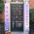Bannières de porte joyeux anniversaire thème monde sous-marin pour décoration de fête - 30x180cm