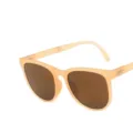 Estas gafas de sol plegables color té con montura clara y protección contra rayos UV - Bisagra de Metal / Marrón Té de Otoño