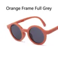 Faltbare Kinder-Sonnenbrille mit orangefarbenem Rahmen und grauen Gläsern - Orange Rahmen Graue Linse