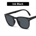 Occhiali da sole pieghevoli per bambini color nero inchiostro protezione UV estate - Quadrato Pieghevole (360-1) / Nero Inchiostro
