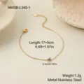 Detail view of purple zircon birthstone bracelet in gold-plated stainless steel - Triangle Purple Zirconia Bracelet (NMSB-L345-1)