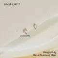 Elegant marquise-cut clear zircon stud earrings in stainless steel gold plating - Marquise Clear Zirconia Earrings (NMSE-L347-7)