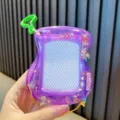 Mini purple transparent magnetic drawing board keychain toy for kids creative graffiti - Drawing Board / Purple (With Sticker)