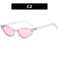Occhiali da sole hip-hop vintage con montatura viola e lenti rosa, variante C2 - Cerniere metalliche / Lente Rosa Viola Trasparente