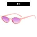 Occhiali da sole cat-eye rosa con lenti sfumate viola, stile retrò alla moda 2023 - Cerniere metalliche / Sfumato Beige Rosa Viola