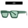 Gafas de sol cuadradas anti-UV en verde bosque de moda, variante del modelo C3 - Marco Verde Lente Verde (C3)