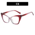 Elegante montatura per occhiali cat-eye anti-luce blu con raffinata sfumatura in rosso - Rosso sfumato