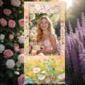 Sfondo fotografico floreale ad acquerello primaverile per decorazioni di feste e foto - 90x180cm