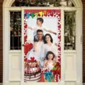 Valentinstag Herz-Thema Familienporträt Türbanner für die Dekoration von Heimpartys - 90x180cm