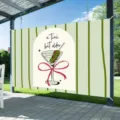 Birthday party backdrop with martini glass illustration and 'a Tini bit older' slogan - 95x75cm / Martini Glass Style (DABJB059) / Off White