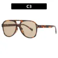 Retro tortoise shell double bridge oversized sunglasses with brown lenses SKU C3 version - Tortoise Style (C3) / Tortoise Frame Light Tea Lens