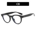 Monturas de gafas de ojo de gato negras vintage para mujer con elegante diseño ovalado - Bisagra de Metal / Negro Brillante Lente Transparente