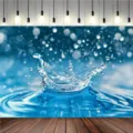 Sfondo fotografico con gocce d acqua spruzzi decorazione per interni stoffa per riprese foto - 95x75cm