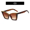 Oversized γυαλιά ηλίου cat-eye με σκελετό ταρταρούγα και χρυσές λεπτομέρειες - Ταρταρούγα / Διαβαθμισμένο Τσάι