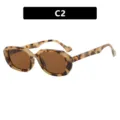 Stylish vintage retro square small frame tortoiseshell sunglasses with brown lenses - Tortoise Brown